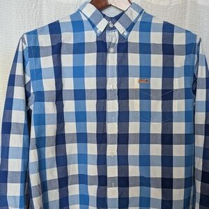 Le Tigre Blue and White Plaid Men's Shirt